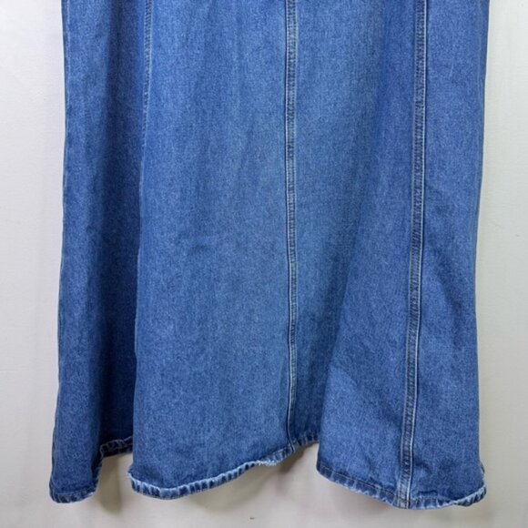 Cider Blue Denim A Line Maxi Skirt Size XL Western Classic - Picture 3 of 10